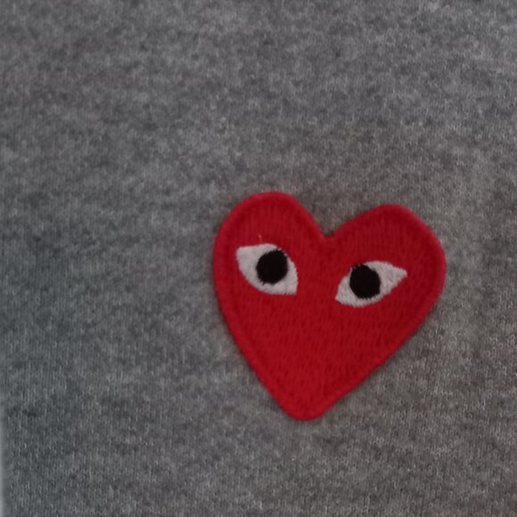 PLAY COMME DES GARCONS grey full zip hoodie size s - Picture 7 of 13